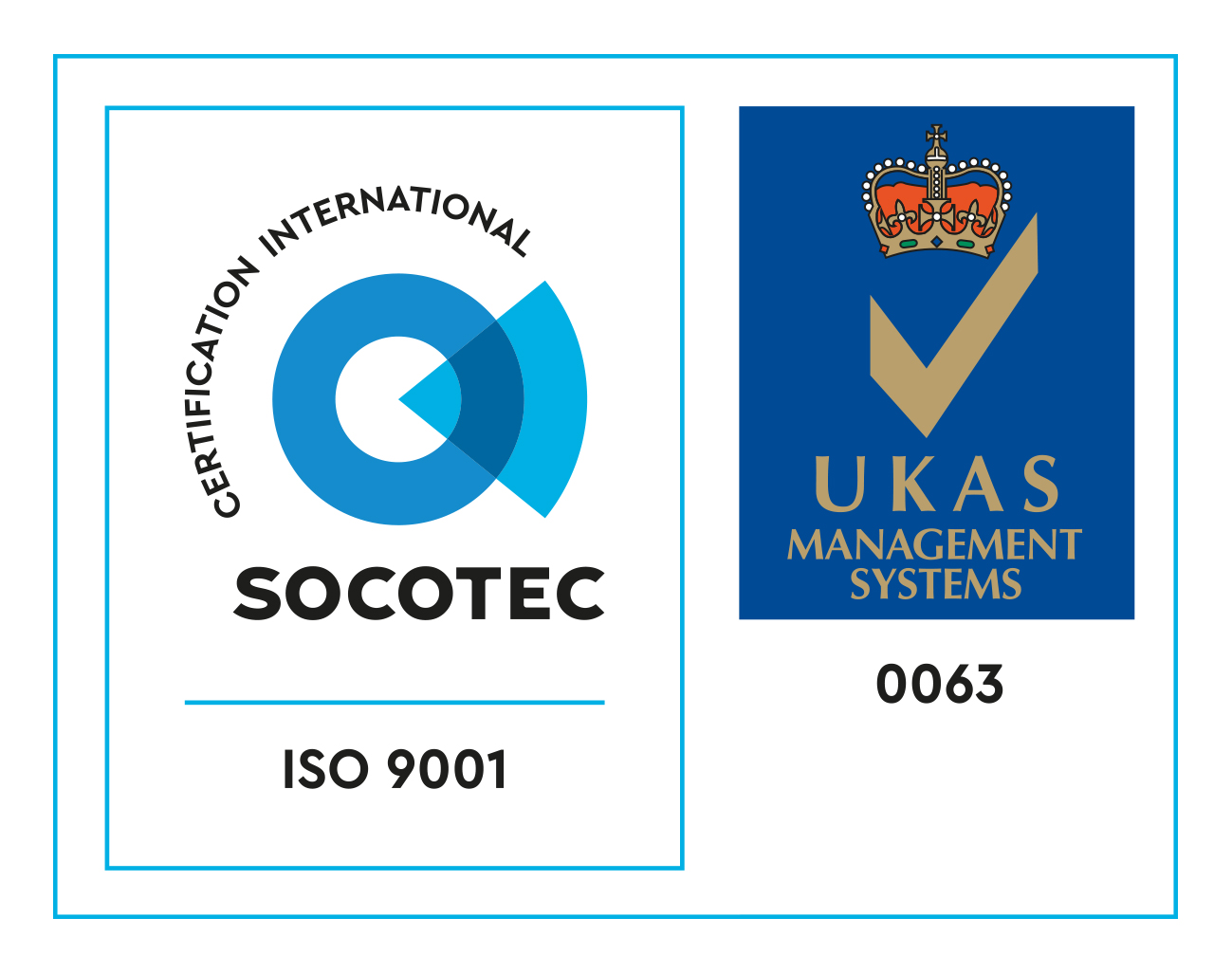 SOCOTEC Certification International ISO 9001, UKAS Management Systems 0063